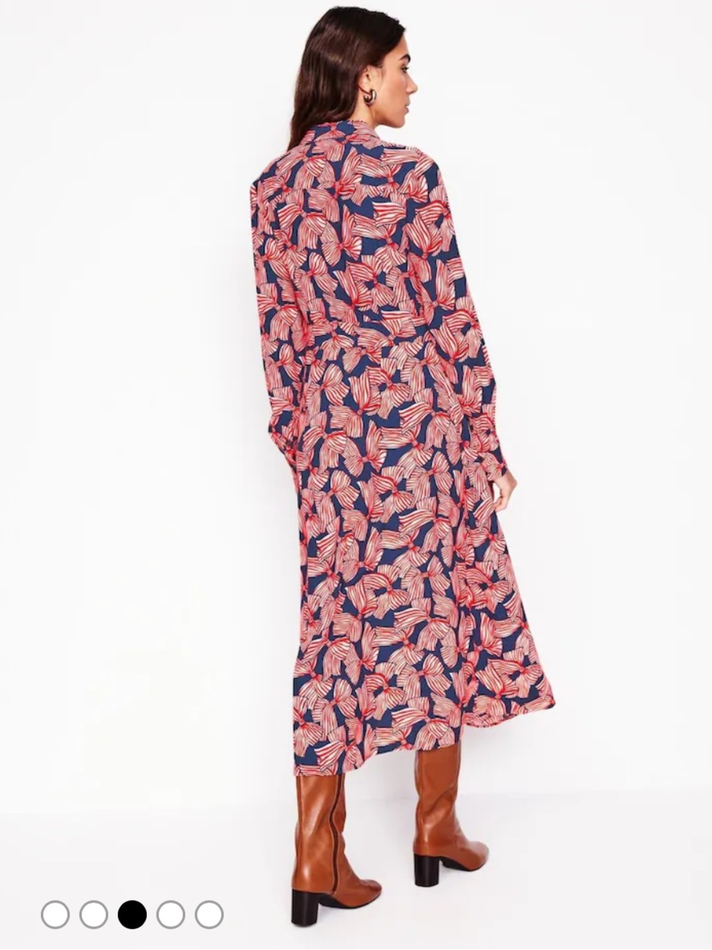 Boden Kate Abstract Midi Shirt Dress size 8P - Picture 3 of 14